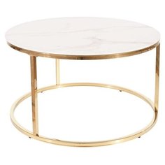 Журнальный столик SIGNAL SABINE, эффект мрамора-золотистый СИГНАЛ