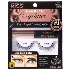 Kiss Набор магнитных накладных ресниц и подводки Lure / Magnetic Eyeliner Kit, KMEK01