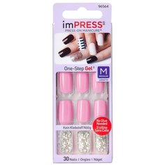 Kiss Твердый лак Импресс Маникюр Акцент "Барби", длина средняя Impress Manicure Accents BIPNМ012