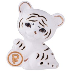 Фигурка "Тигренок" 7,5*5*8,5см фарфор, упаковка Lefard