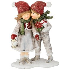 Статуэтка "Ретро" 9*4,5*13см Мальчик с девочкой полистоун Lefard