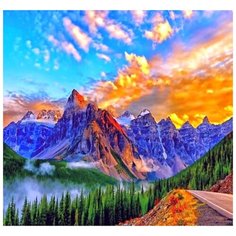 Алмазная мозаика на подрамнике 40х50см (круглые стразы, полная выкладка) ZX9178 New World