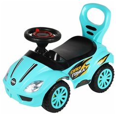 Каталка детская толокар ТМ "Компания Друзей" с мелодиями В. Шаинского, машина каталка для малышей, пушкар для малышей, ходунки, для детей, для мальчиков, для девочек, цвет мята, в/к 60х45,5х28 см