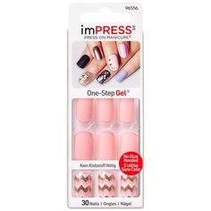 Kiss Твердый лак Импресс Маникюр Акцент "Розовый мусс", длина короткая Impress Manicure Accents BIPN014