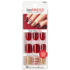 Kiss Твердый лак Импрессс Маникюр Акцент "Золото Востока", длина короткая Impress Manicure Accent Symphony BIPA010