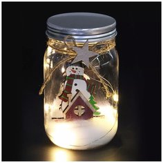 Светильник декоративный с фигуркой, 13х17см, дерево LED, 4 дизайна Сноубум