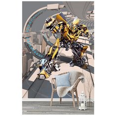 K07202 Фотообои Флизелиновые с виниловым покрытием для подростков Роботы Трансформеры 200х270 см Barton Wallpapers