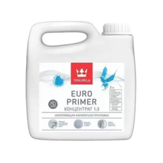 Грунтовка глубокого проникновения Tikkurila Euro Primer Концентрат 1:3, 3 л