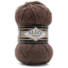 Пряжа ALIZE Superlana klasik (однотонная) 100гр. 280м. (75% акрил, 25%шерсть) ТУ (240 кофе с молоком меланж) 5 шт