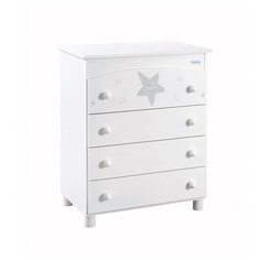 Пеленальный комод Micuna Estela B-970 white/grey/stars grey