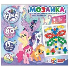 Умные игры Мозаика пластиковая, 80 фишек прямоугольная, 4 цвета "Мой маленький пони
