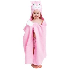 BabyBunny Полотенце Розовая кошка банное 85х150 см розовый/белый