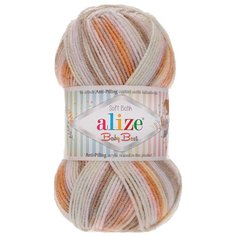 Пряжа Alize Baby Best Batik 100г 240м (10% бамбук, 90% акрил) с эффектом АНТИПИЛЛИНГ (7541 секционный) 5 шт