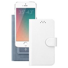 Чехол для мобильного телефона Deppa Flip Wallet размер 3.5"-4.3", белый