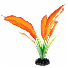 Растение для аквариума Barbus "Эхинодорус Бартхи", шелковое, цвет: красный, желтый, высота 20 см