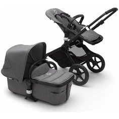 Коляска 2 в 1 Bugaboo Fox2 (Бугабу Фокс) Complete BLACK/GREY MELANGE-GREY MELANGE 230122GM02