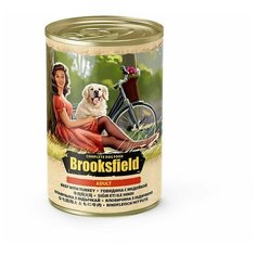 Brooksfield Adult Dog влажный корм для собак с говядиной, индейкой и рисом в консервах - 400 г х 12шт