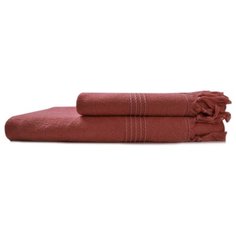 Полотенце для лица, рук Hamam MEYZER с кисточками, Хлопок, 50x100 см, бордовый