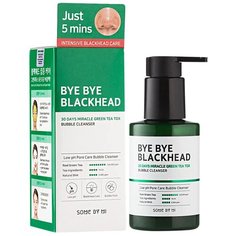 SOME BY MI Пузырьковая маска-пенка для лица с экстрактом зеленого чая BYE BYE BLACKHEAD 30 DAYS MIRACLE GREEN TEA TOX BUBBLE CLEANSER, 120мл