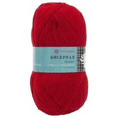 Пряжа Пехорка Бисерная, 100 % акрил, 100 г, 450 м, 5 шт., 06 красный