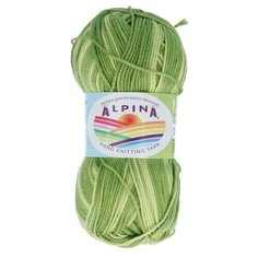 Пряжа ALPINA "KATRIN" 10 шт. в упак. цвет яр. салатовый- св. салатовый (KATRIN-300)