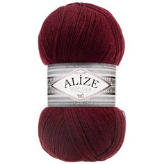 Пряжа Alize Superlana Tig, 25 % шерсть, 75 % акрил, 100 г, 570 м, 5 шт., 57 бордовый