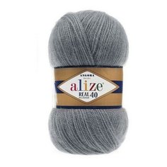 Пряжа ALIZE Angora Real 40 5 шт. в упак. цвет средне- серый (ALIZE- ANG. REAL.40.087)
