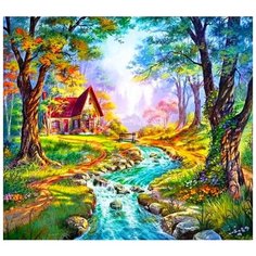 Алмазная мозаика на подрамнике 40х50см (квадратные стразы, полная выкладка) FZ6177 New World