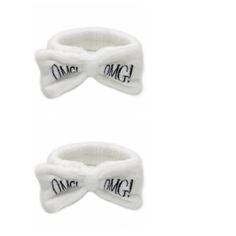 OMG Набор повязок 2 шт косметические для волос, белый Lafre