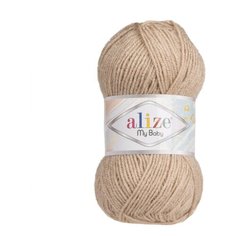 Пряжа Alize My baby 50г 150м (100% акрил) (256 бежевый), 5 мотков