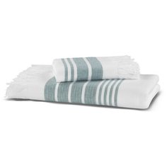 Полотенце для лица, рук Hamam MARINE TOWEL, Хлопок, 50x100 см, белый, бирюзовый