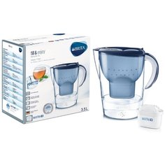 Фильтр-кувшин Brita MX+ Marella XL Мemo синий (3,5 л) + 1 доп. картридж