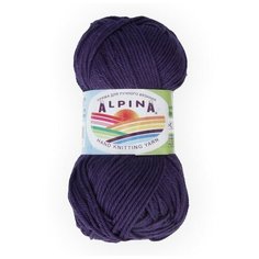 Пряжа ALPINA "ANABEL" 10 шт. в упак. цвет т. фиолетовый (ANABEL-065)
