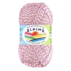 Пряжа ALPINA "LOLLIPOP" 10 шт. в упак. цвет розовый- малиновый- сиреневый- салатовый (LOLLIPOP-04)