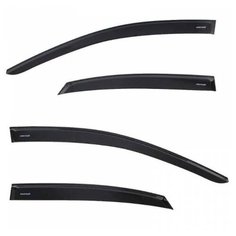 Дефлекторы неломающиеся на боковые стекла Voron Glass серия Samurai Renault Sandero II 2014-н.в./хетчбек/накладные/комплект 4шт./ Azard