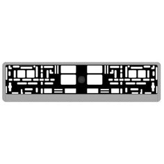Рамка под номерной знак "AVS", цвет: светлый карбон