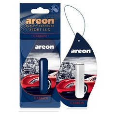 Ароматизатор на зеркало Areon Sport Lux Liquid жидкий Carbon 5 мл, LX04, 10 шт