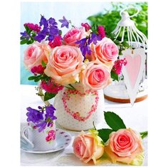 Алмазная мозаика на подрамнике 40х50см (круглые стразы, полная выкладка) GA74261 New World