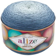 Пряжа для вязания Ализе Diva Ombre Batik (100% микрофибра) 2х250г/875м цв.7379 ALIZE