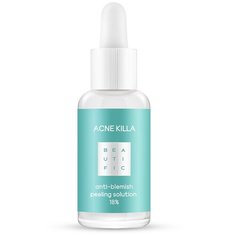 BEAUTIFIC пилинг для лица Acne Killa Anti-blemish peeling solution против акне 18% с салициловой кислотой и цинком 30 мл