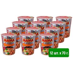 Тайская лапша мама б/п со вкусом "Том Ям" стакан 70г (12 шт в упаковке). Продается упаковкой. Mama