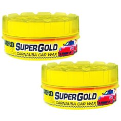 Воск для автомобиля кузова ABRO SUPER GOLD / Made in Brazil / Паста тефлон с карнаубой 230 г. Автовоск тефлоновый - Комплект 2 шт. PW-400(2)