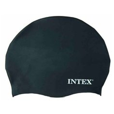 Шапочка для плавания INTEX, силикон, от 8 лет, цвет черный
