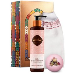 Zeitun Подарочный набор "1001 роза": бомбочка для ванны, крем для душа, рукавица кесе Зейтун