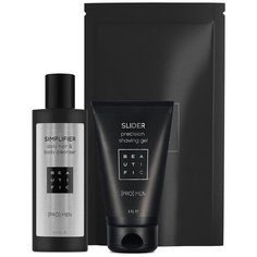 BEAUTIFIC Подарочный набор для мужчин JET-SETTER KIT: шампунь-гель 2-в-1 и гель для точного бритья