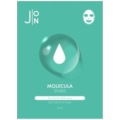 J:on Тканевая маска для лица с муцином улитки Molecula Snail Daily Essence Mask, 23мл