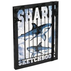 Скетчбук Miland А5 Shark (мат лам+выб лак, 7БЦ, 40л, на резинке, 100г) 40-2061