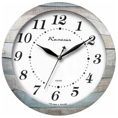 Часы настенные пластиковые круглые Камелия Голубое дерево арт.203228