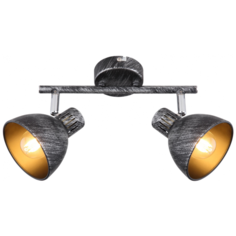 7031-702 Rivoli Спот Eho W2 Черный/серебро 2хE14 40W (10/240)