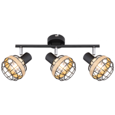 7033-703 Rivoli Спот Fedora W3 Черный 3хE14 40W (6/72)